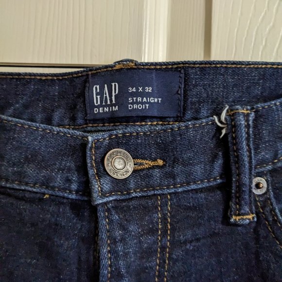 (34/32) 2 pairs of Men's Gap Jeans Straight Fit - Picture 5 of 6